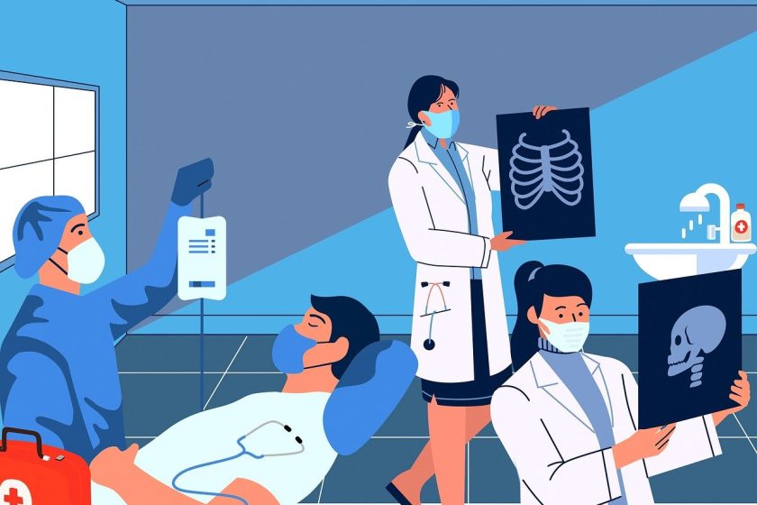 animation of doctors and nurses